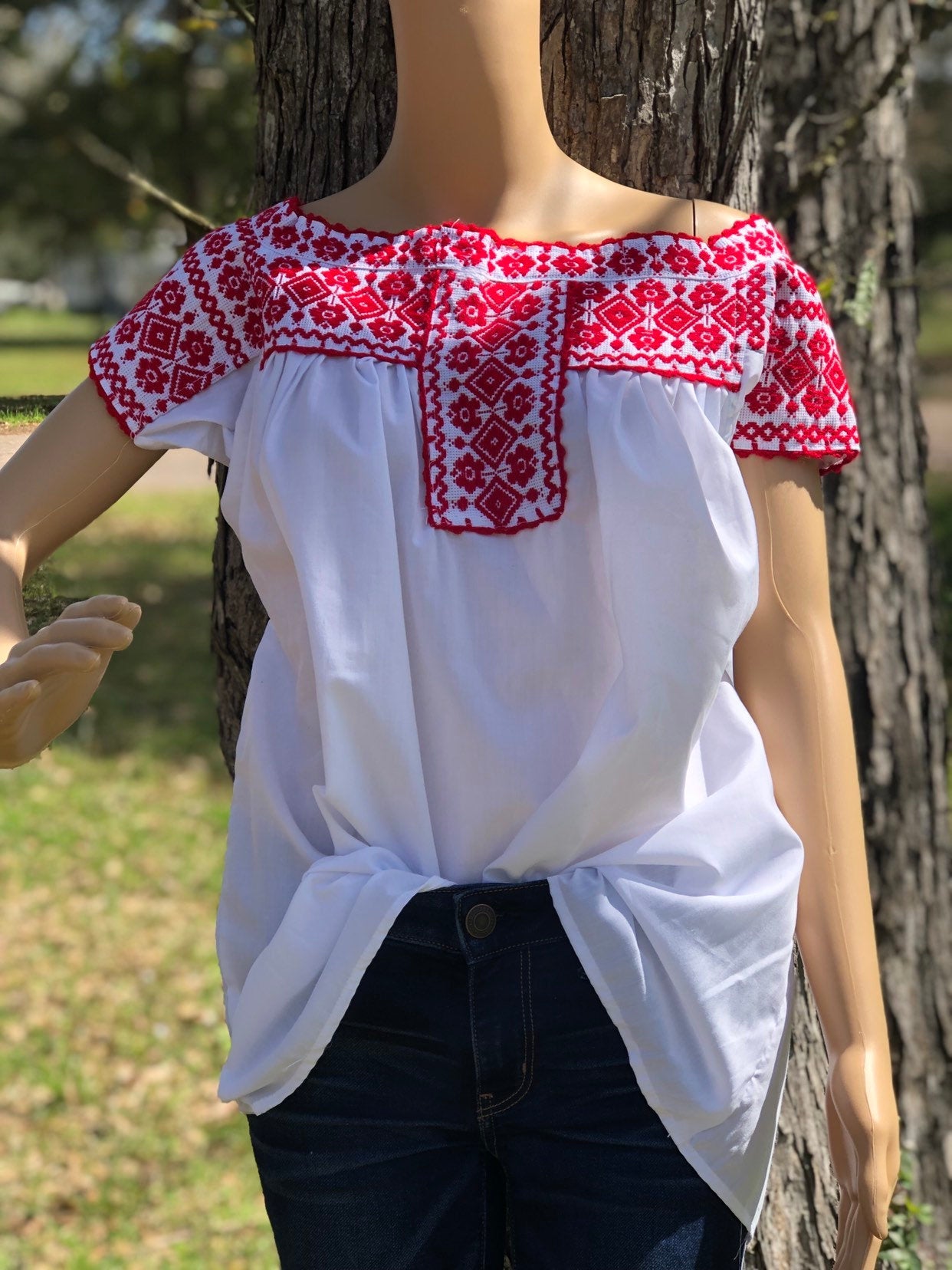 Embroidery Mexican Blouse - M-L Fiesta Blouse