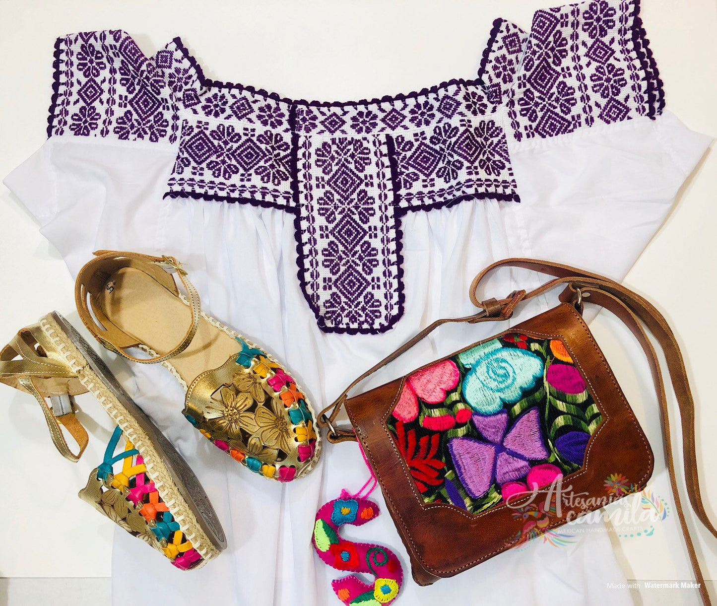 Embroidery Mexican Blouse - M-L Fiesta Blouse