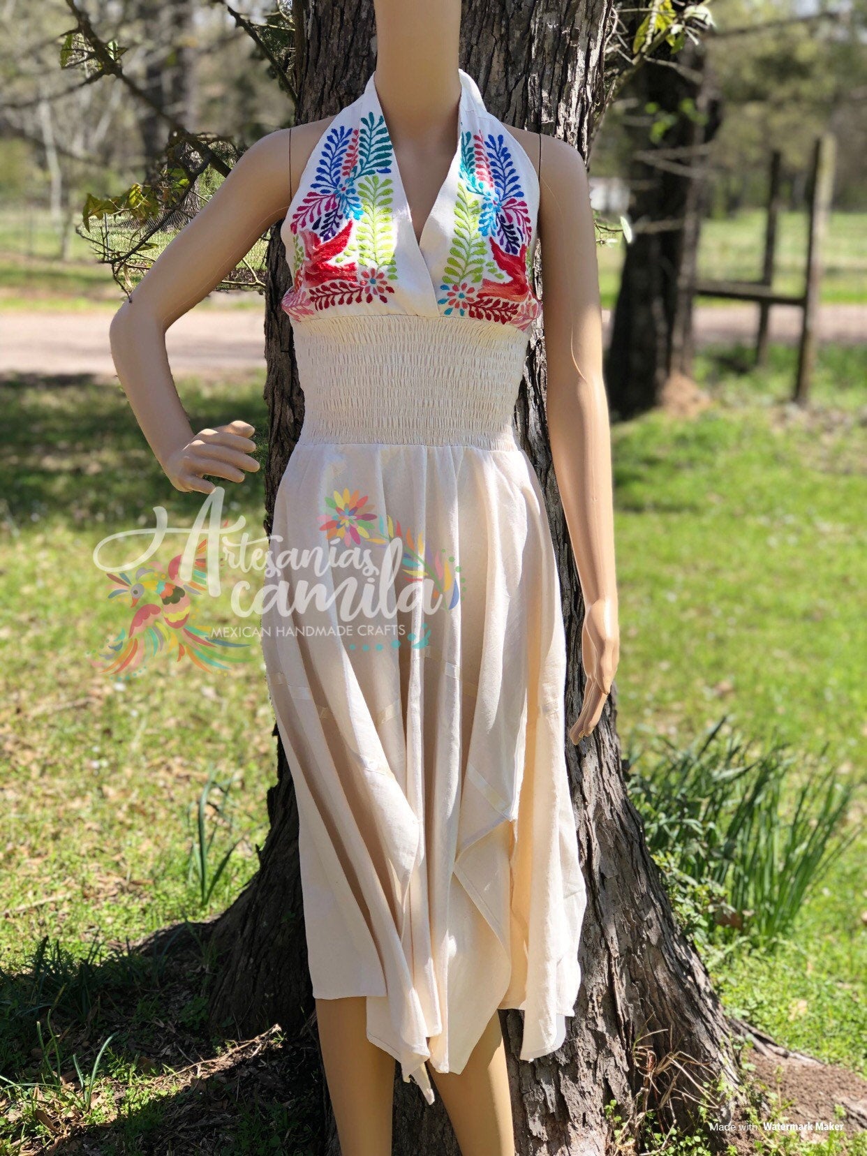 Paloma Embroidery Dress Size Median, Mexican Fiesta Dress Artesanias Camila Paloma Embroidery Dress Size Median, Mexican Fiesta Dress Artesanias Camila