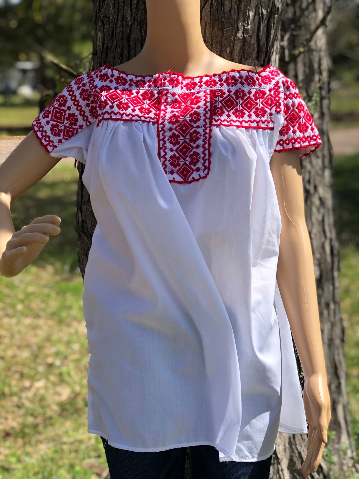 Embroidery Mexican Blouse - M-L Fiesta Blouse