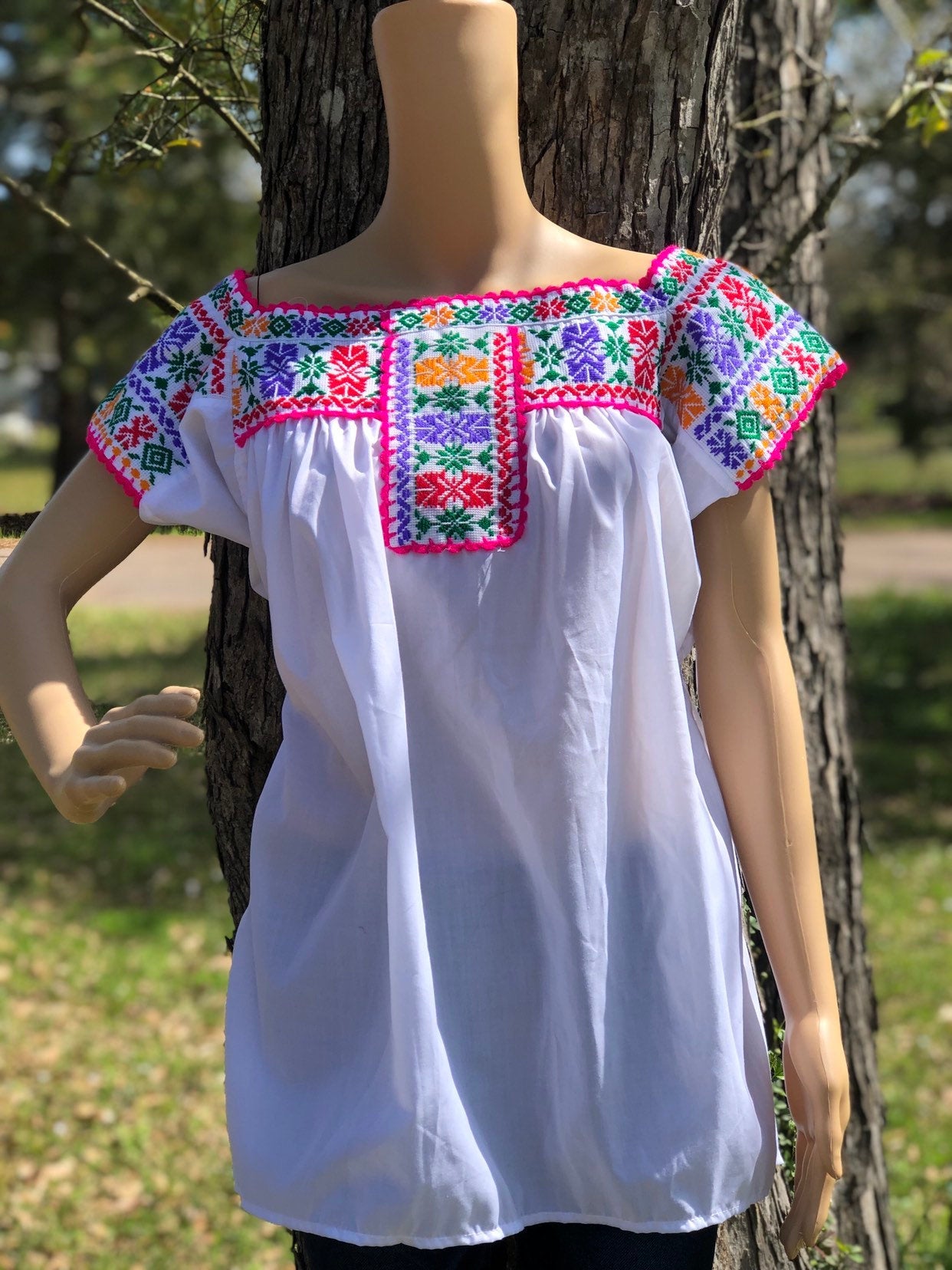 Embroidery Mexican Blouse - M-L Fiesta Blouse