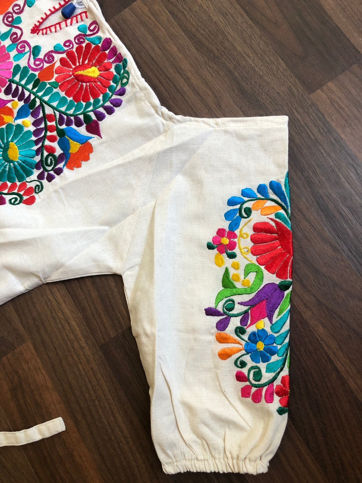 Mexican Dress- Fiesta Dress Embroidery- Small- Median- Floral Dress