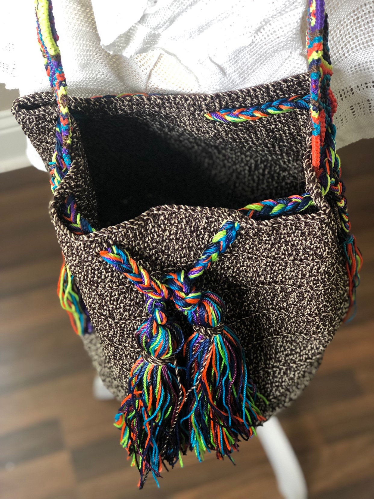 Mexican Maya Handbag Morral Boho Style Macrame Handbag