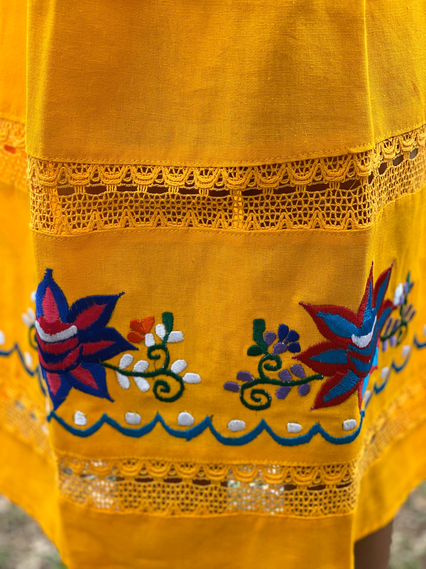 Girl's Toddler Mexican Fiesta Floral Embroidered Dress All SIzes