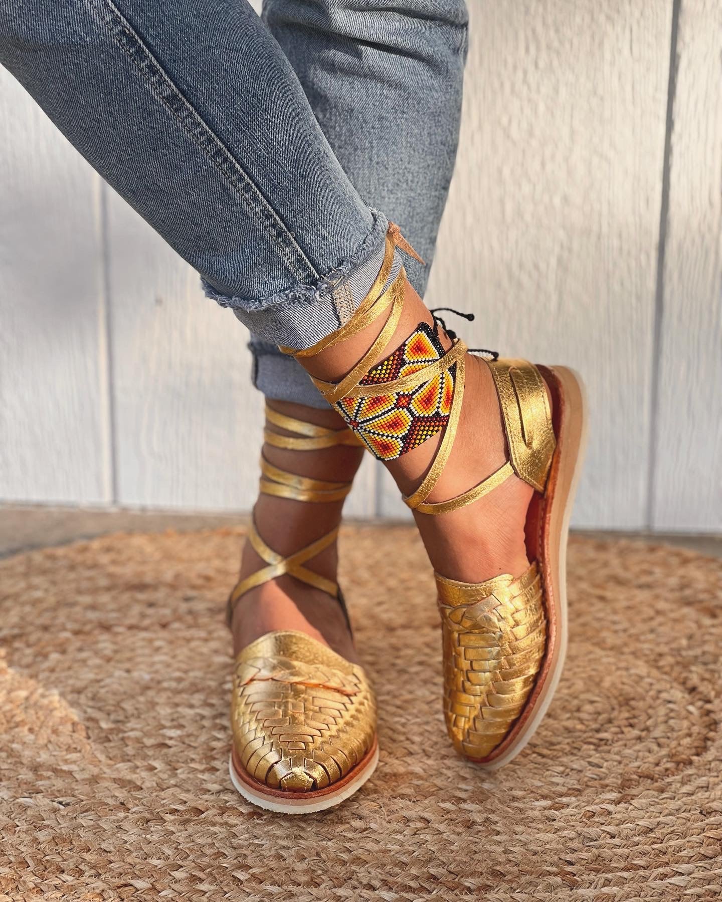 Gold Lace Up