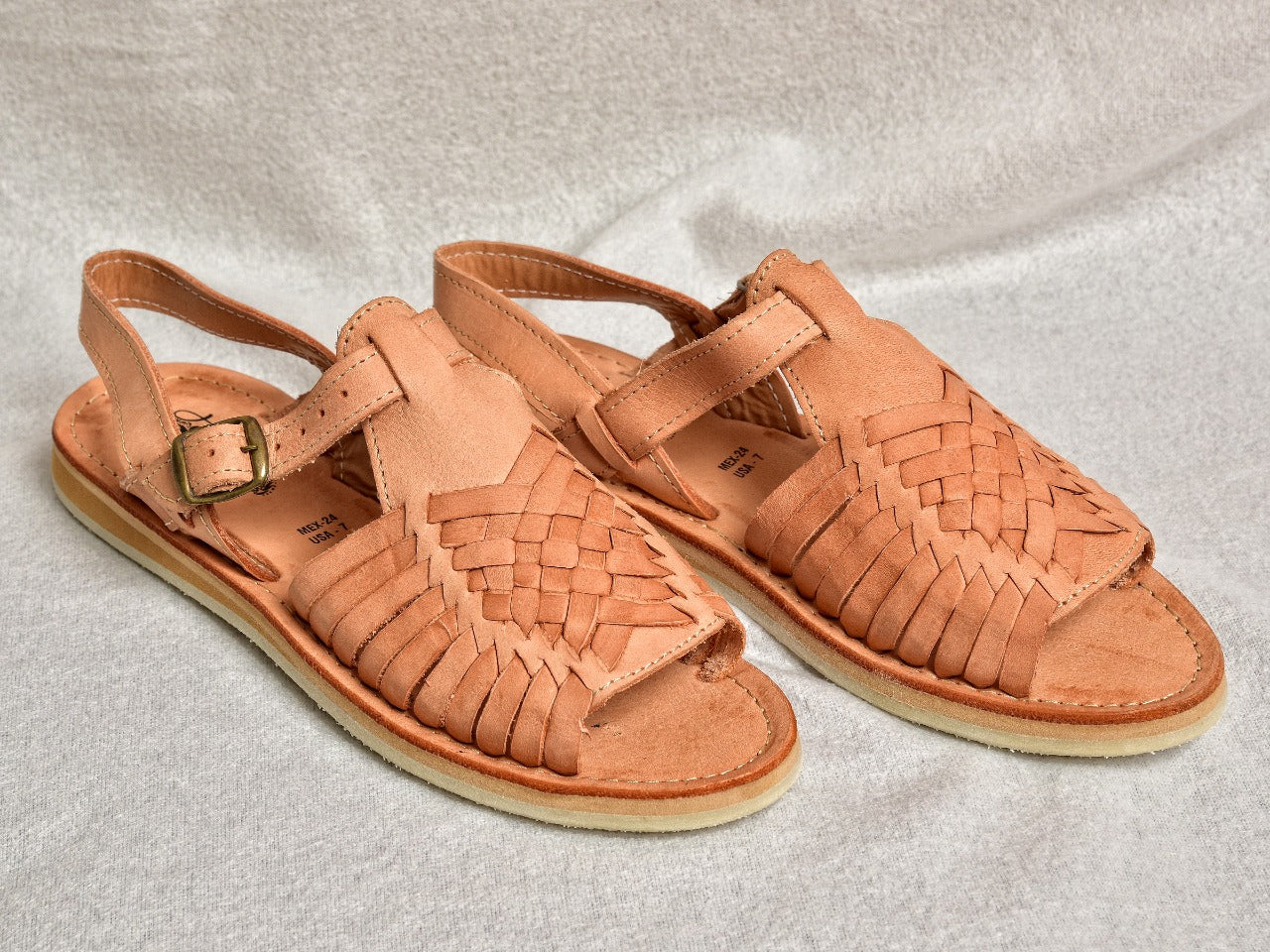 Gianna Huarache Sandals Tan