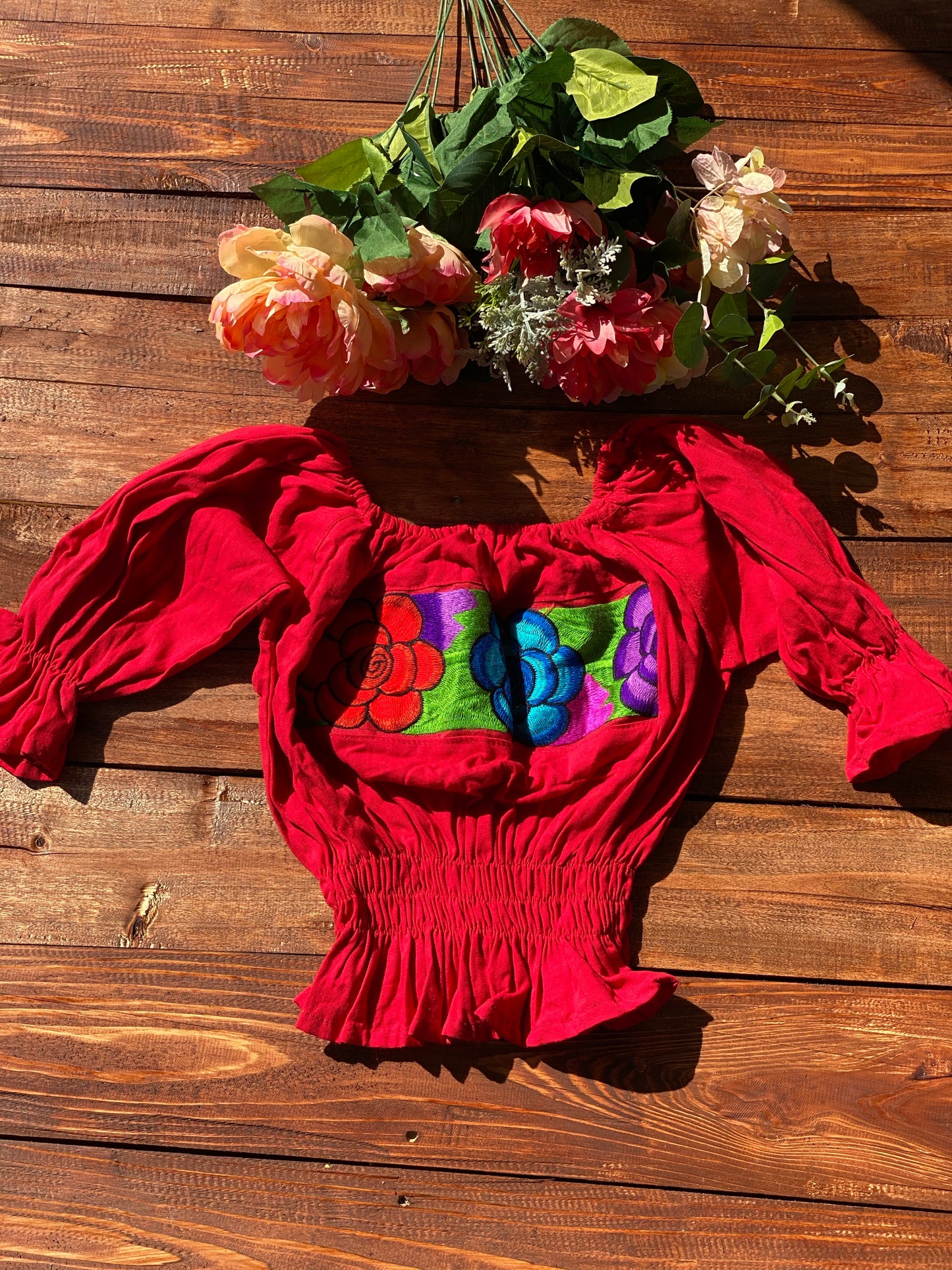 Floral Top Crop S-M