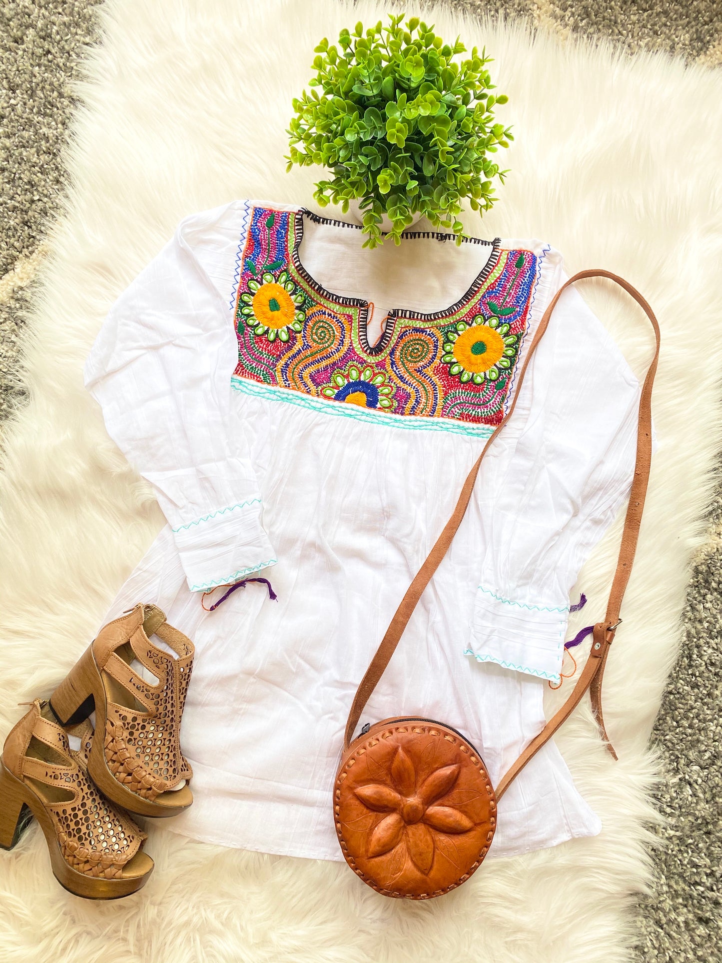 Nudito Hand Embroidered Tunic Top