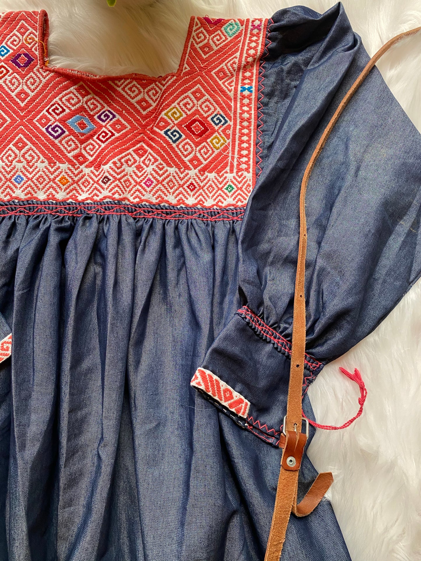 Jean Larraizar Hand Embroidered Tunic Top