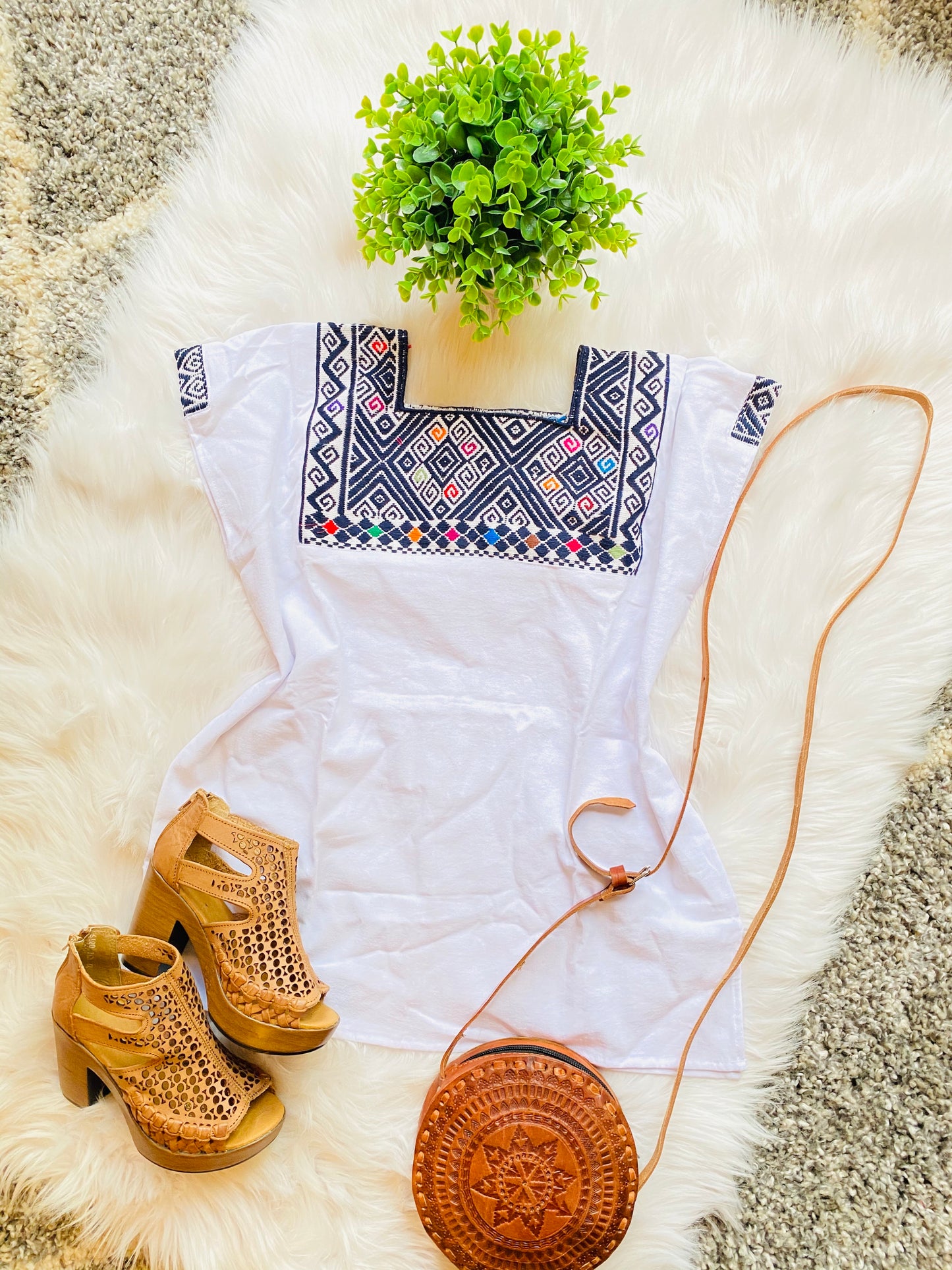 San Andres Hand Embroidered Top