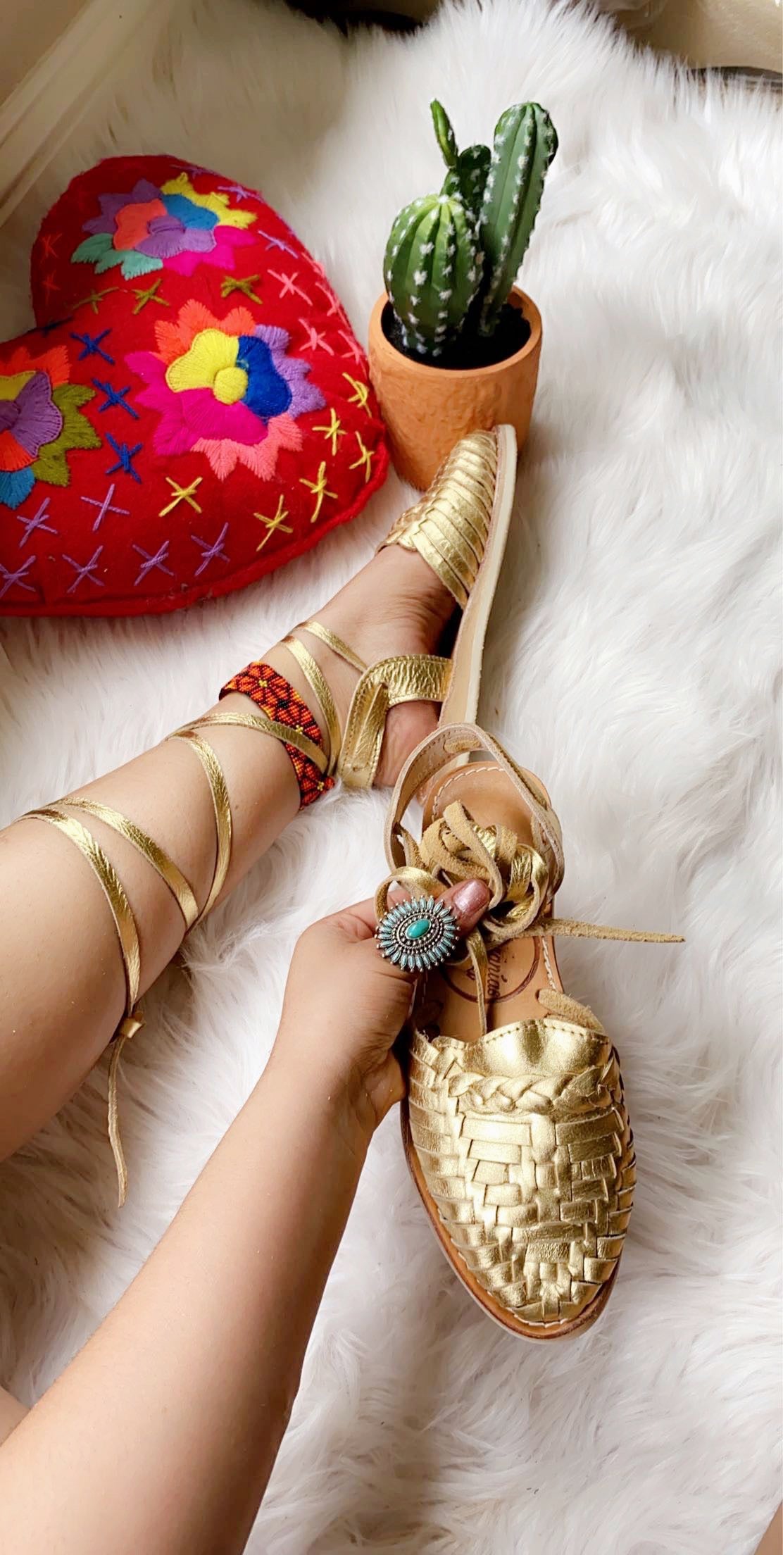 Gold Lace Up