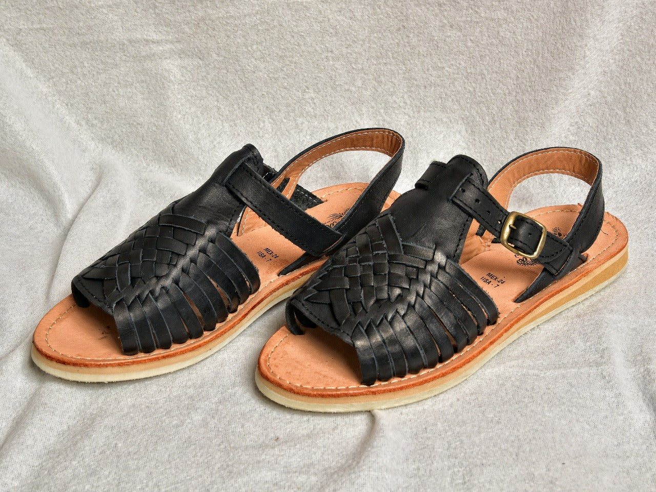 Gianna Huarache Sandals Black