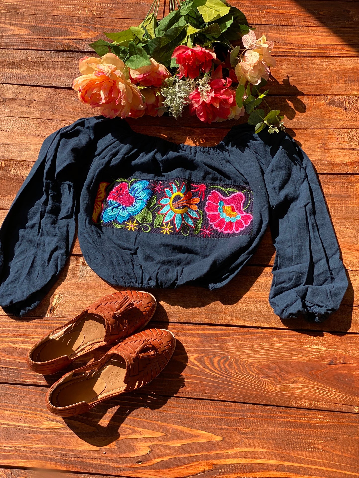 Floral Top Crop S-M