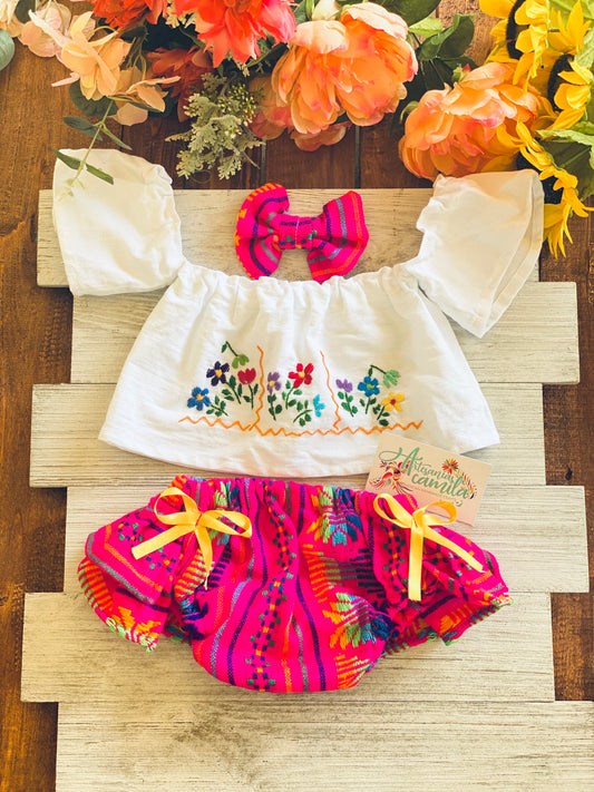 Maria Baby Floral Set/ Baby Bloomers