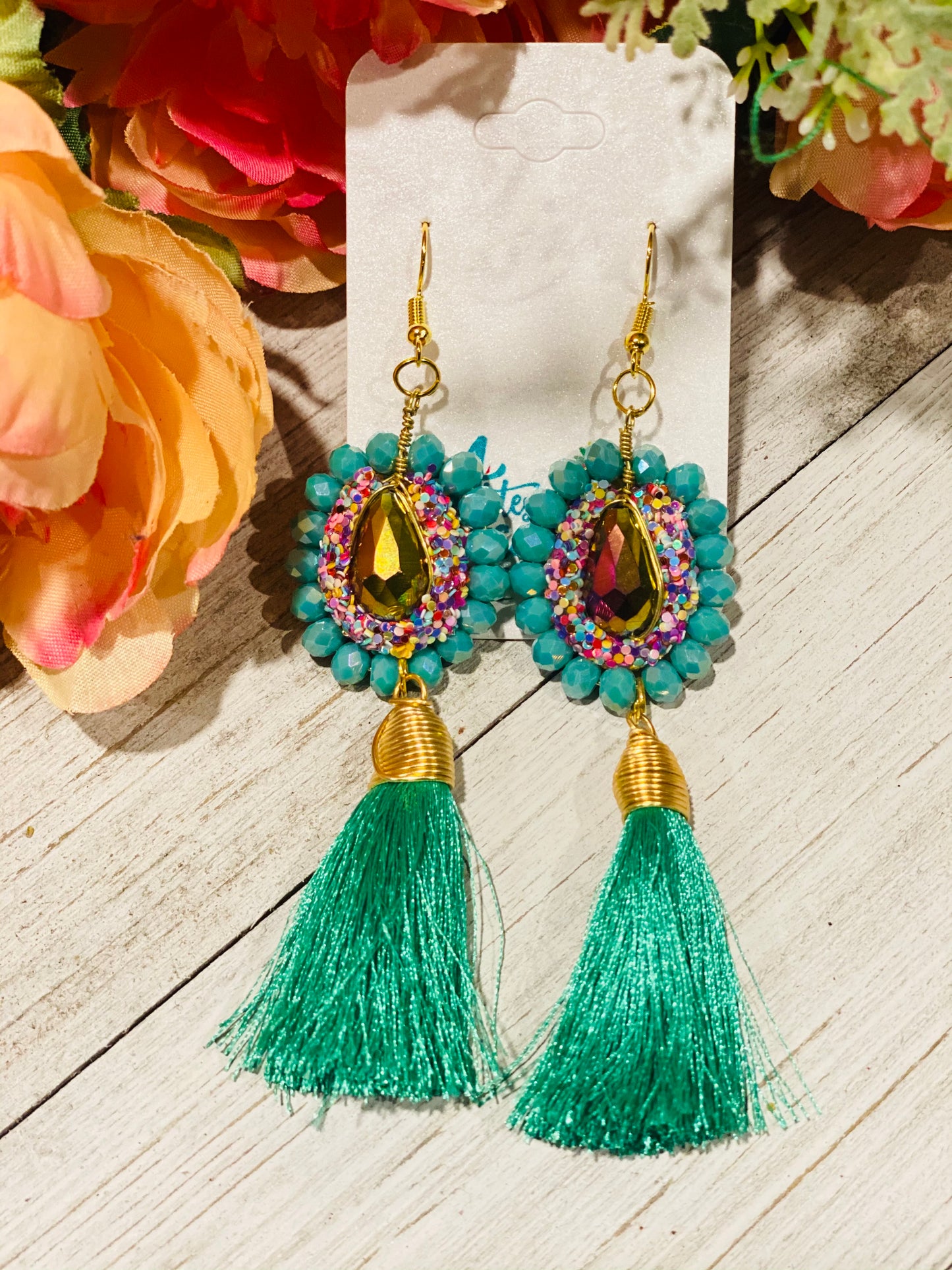 Mezcal Earrings (Aqua)