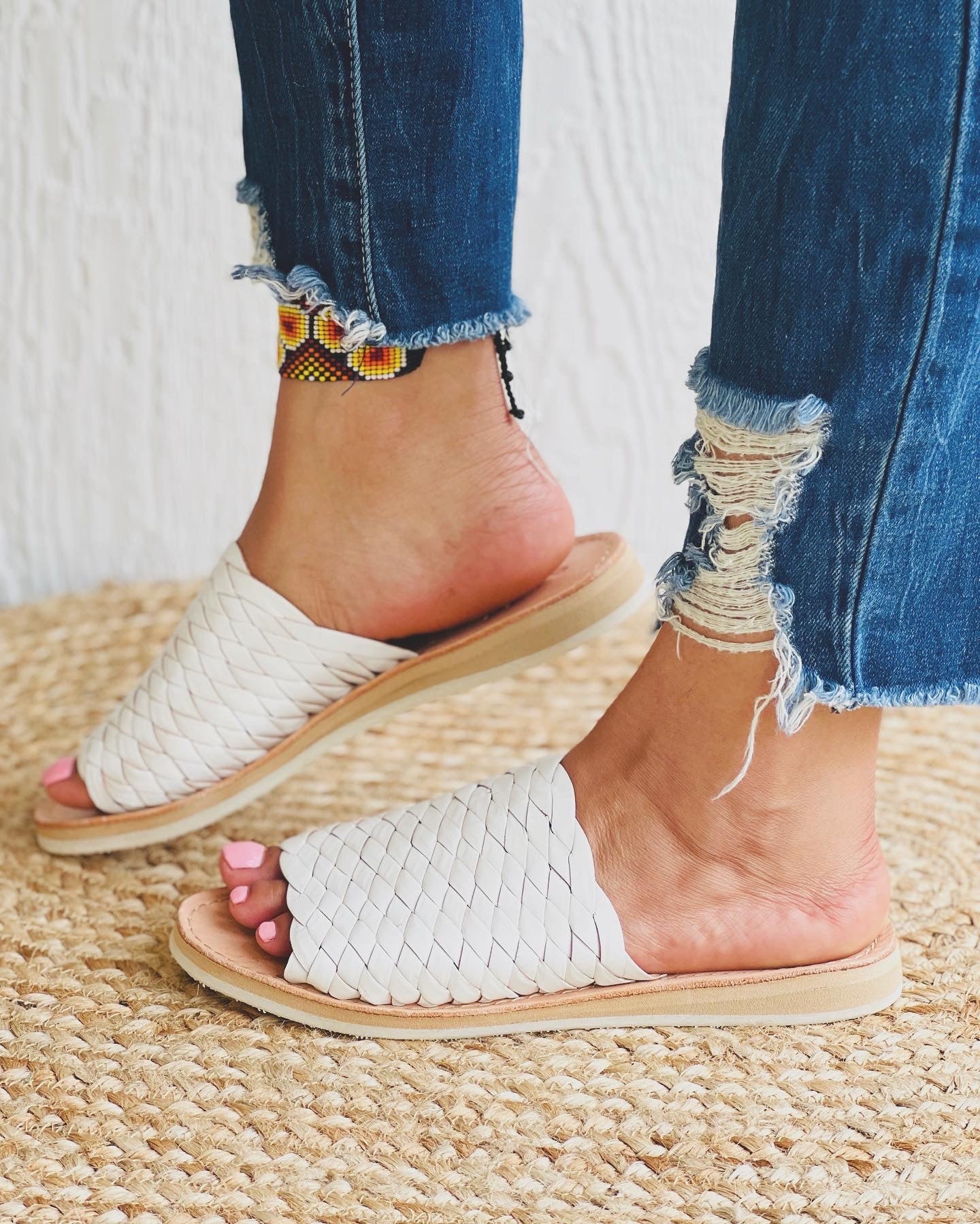 Xochitl White Slip on