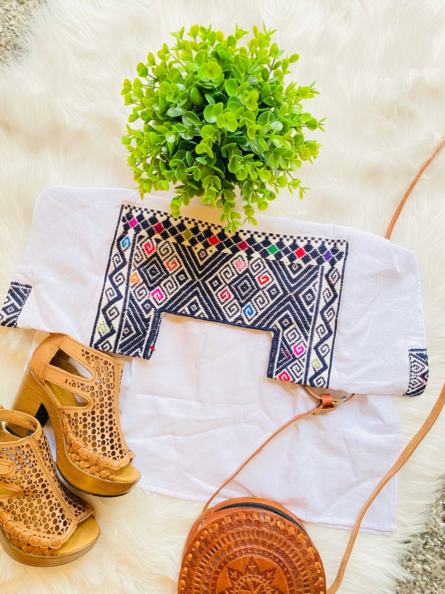 San Andres Hand Embroidered Top
