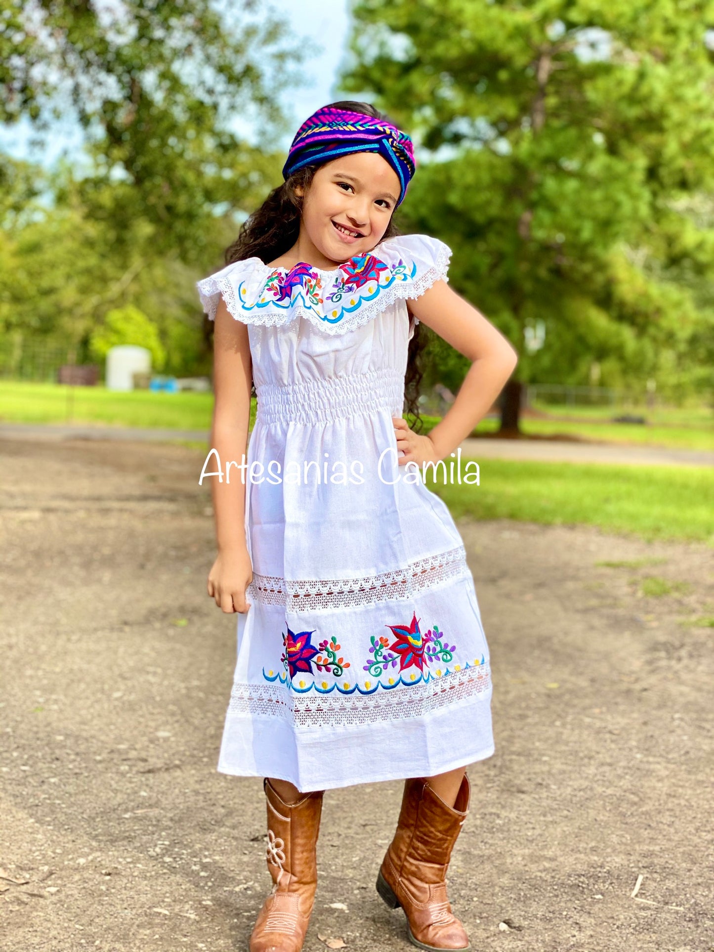 Girls Maria Bonita Dress Vestido Campesino