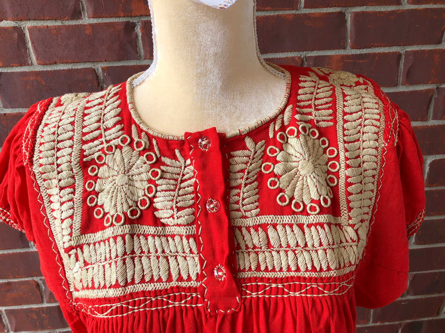 Mexican Rococo Dress| Belt Included| Fiesta Dress