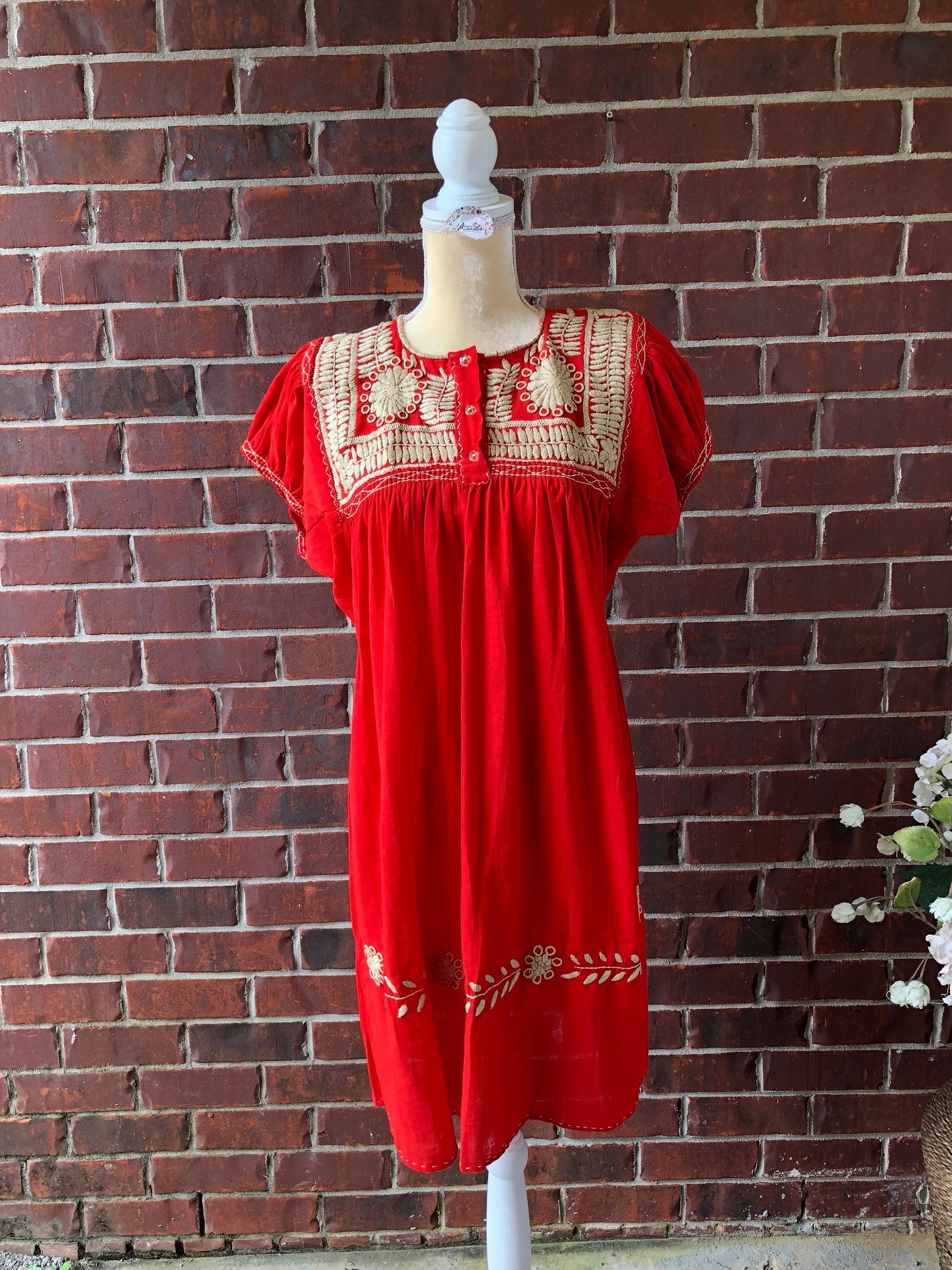 Mexican Rococo Dress| Belt Included| Fiesta Dress
