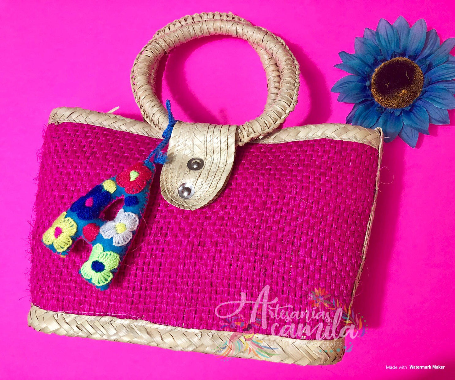 Embroidery Keychains Letters- Handbag Accesories - Colorful