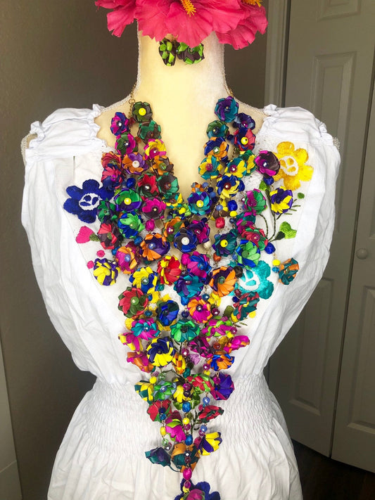 PRE ORDER Mexican Jewelry Set - Collar De Palma -Boho Hippie Style Jewelry