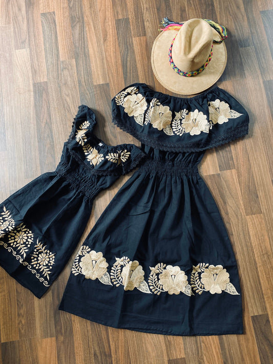 S-M Mexican Unique Dress , Off Shoulders Mexican Dress, Fiesta Dress , Mommy&Me Matching