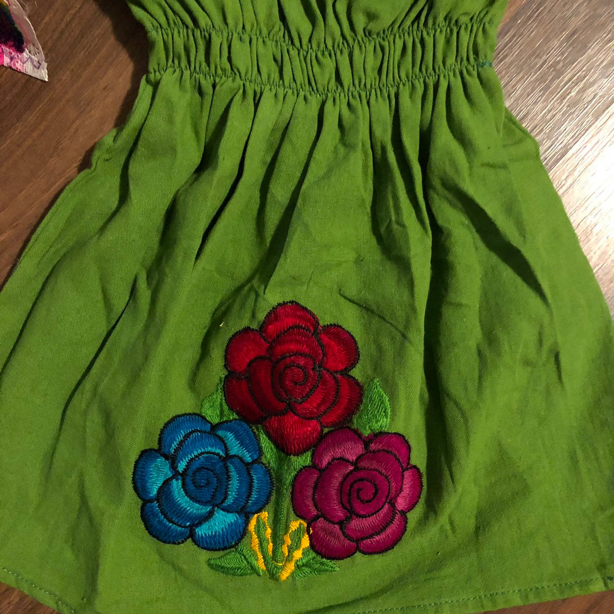 Toddler- Girls Mexican Embroidered Off the Shoulders Dress- Fiesta Girls Dress- Floral Dress All sizes