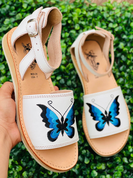 BUTTERFLY WHITE OPEN TOE🦋