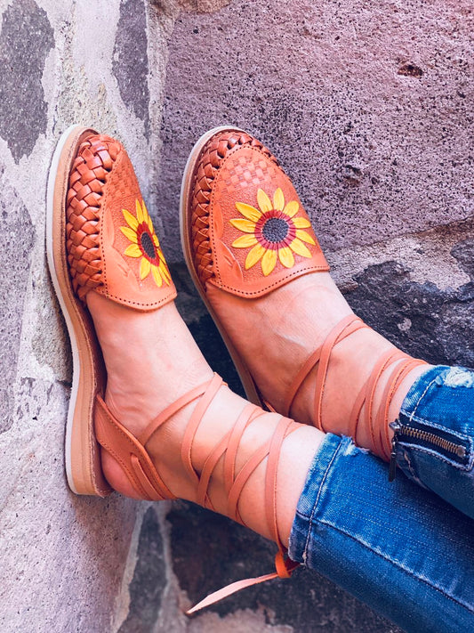 Hand Painted Girasol lace up