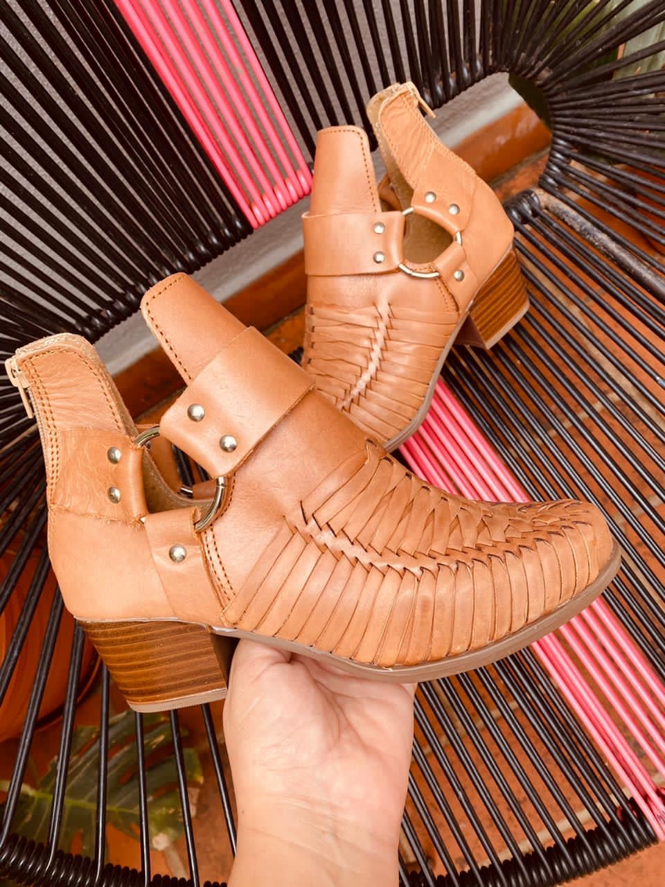 Paulina Artisanal Bootie (tan)