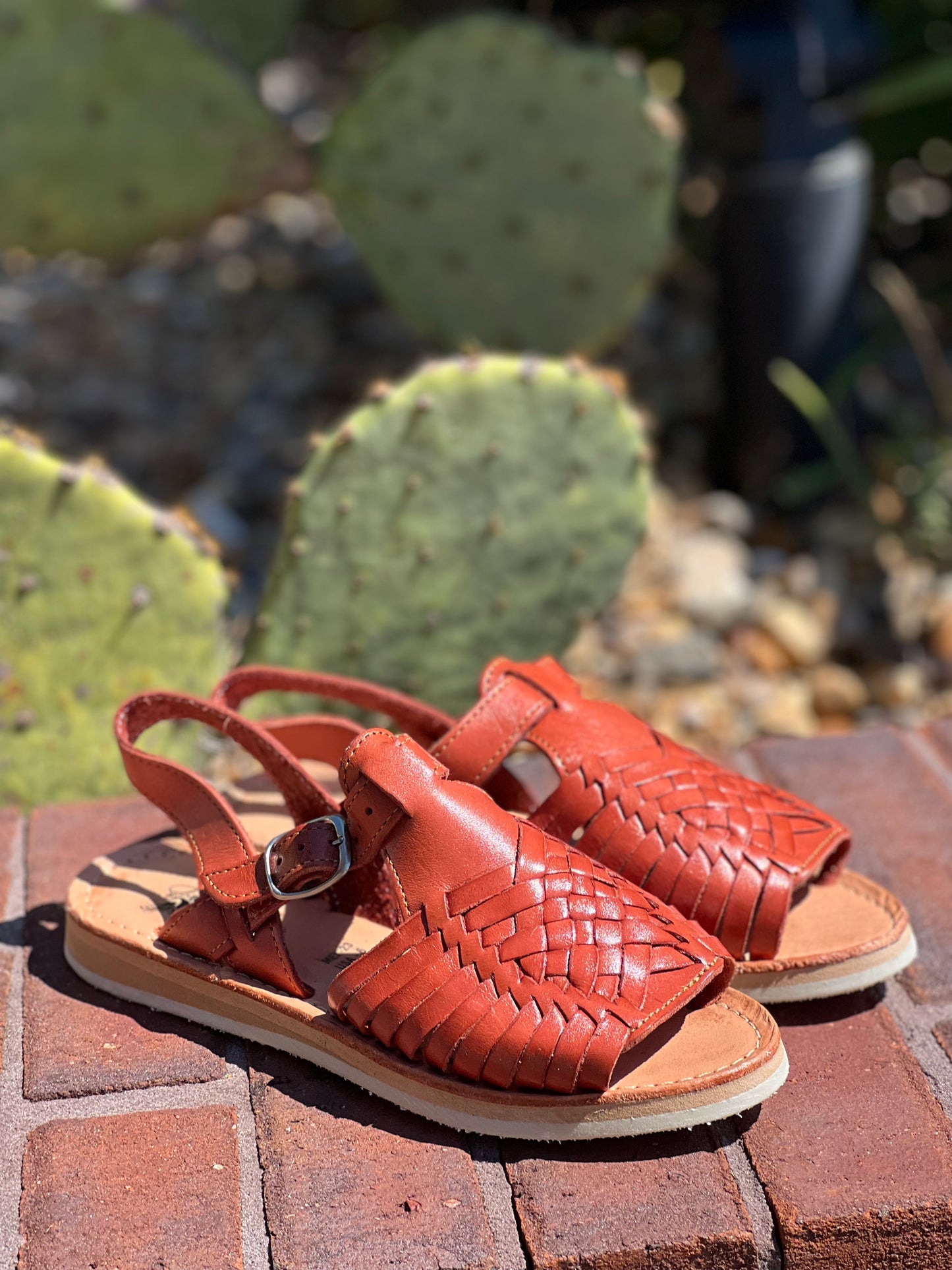 Gianna Huarache Sandals Brown