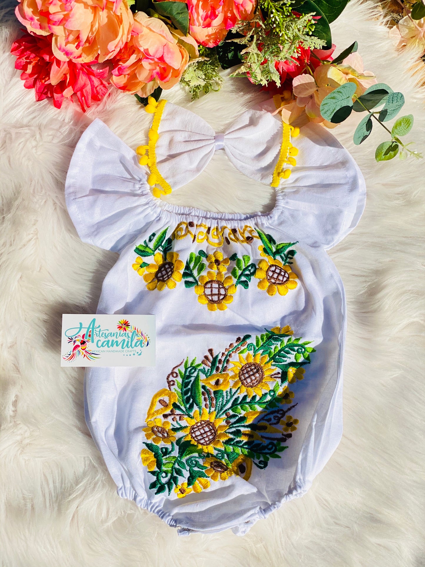 Sunflower Floral Romper