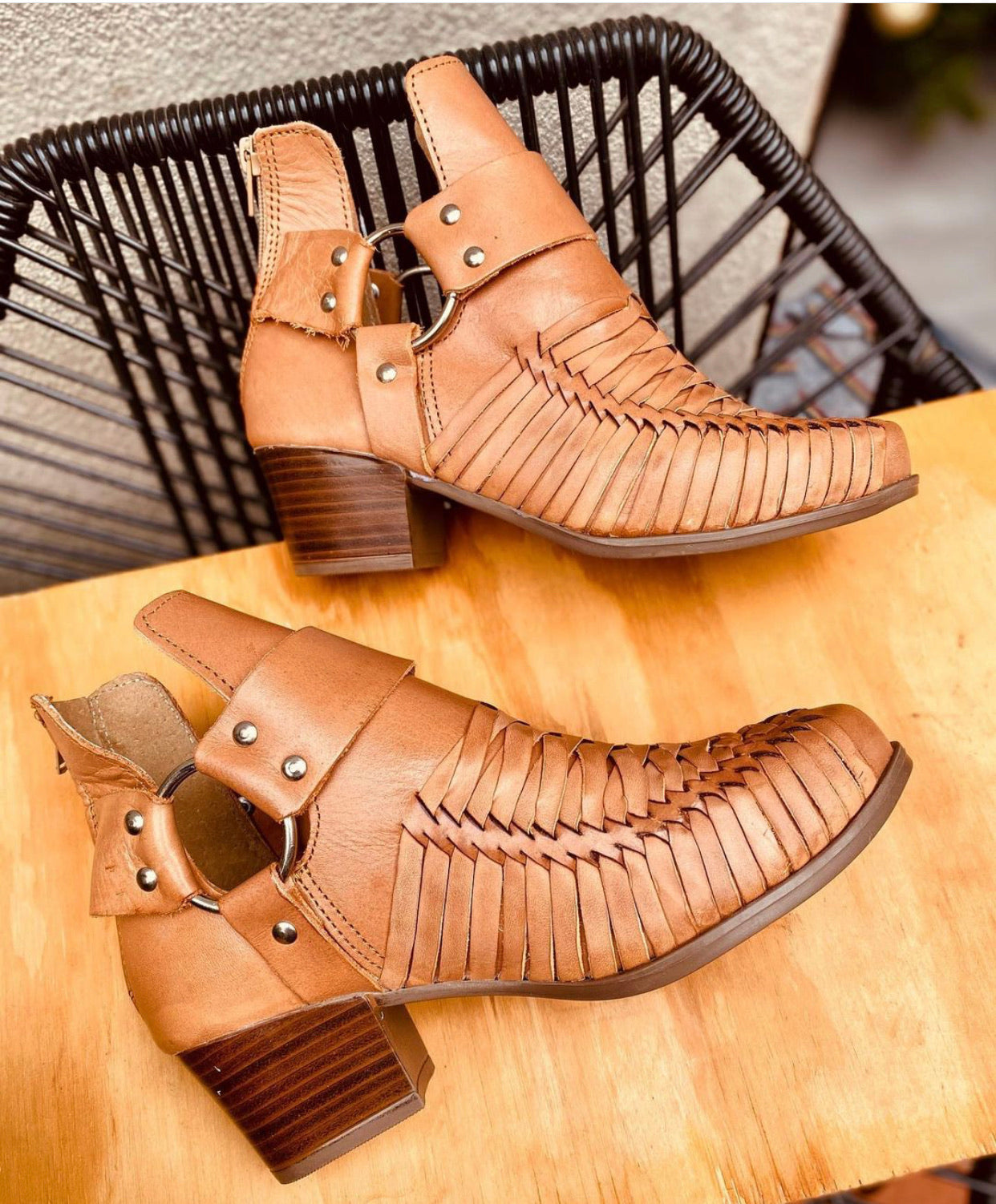 Paulina Artisanal Bootie (tan)