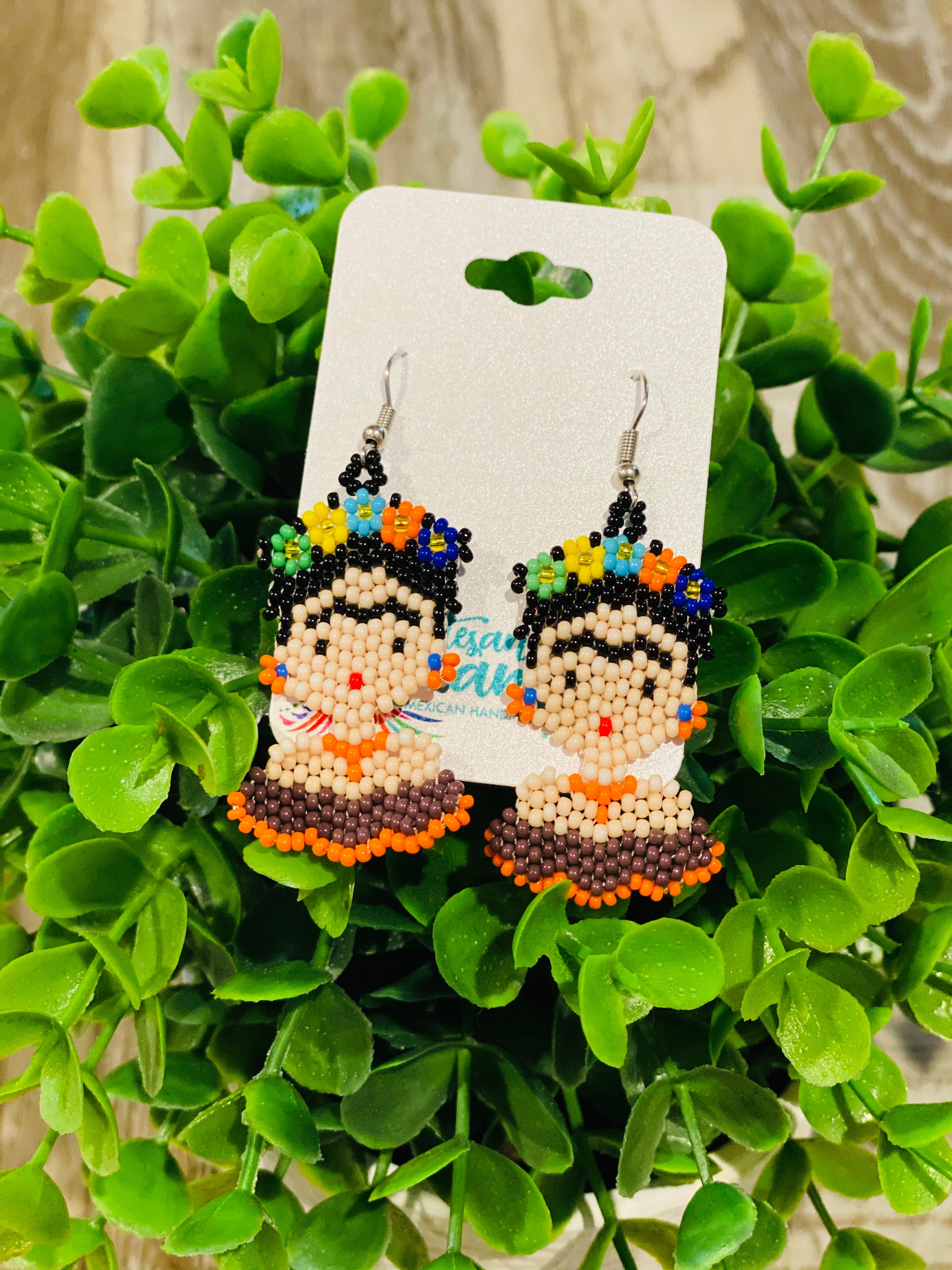 Frida kahlo deals beaded earrings