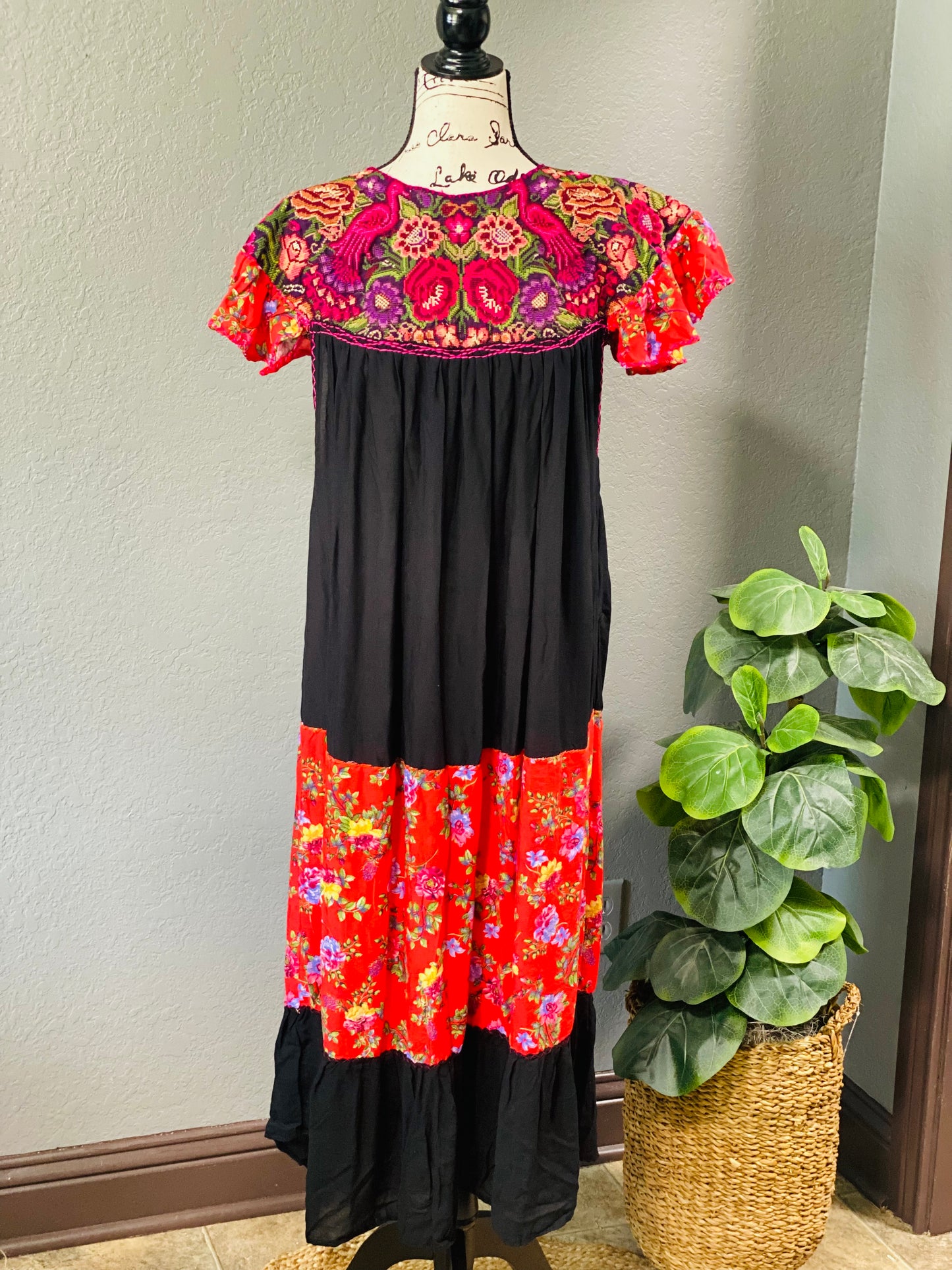 Telar San Andres larrainza Maxi Dress L-Xl